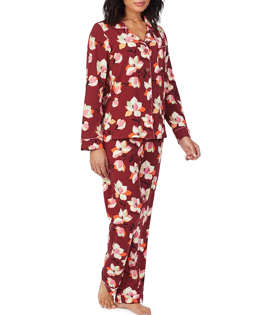 BedHead Pajamas Autumn Bloom Printed Knit Classic Coordinating Pajama Set