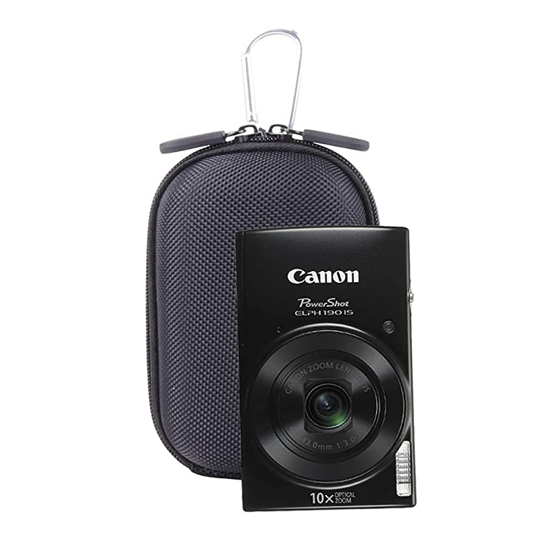 Hard Carrying Case for Canon PowerShot ELPH 180/190 Digital Camera (Carrying case, Black)