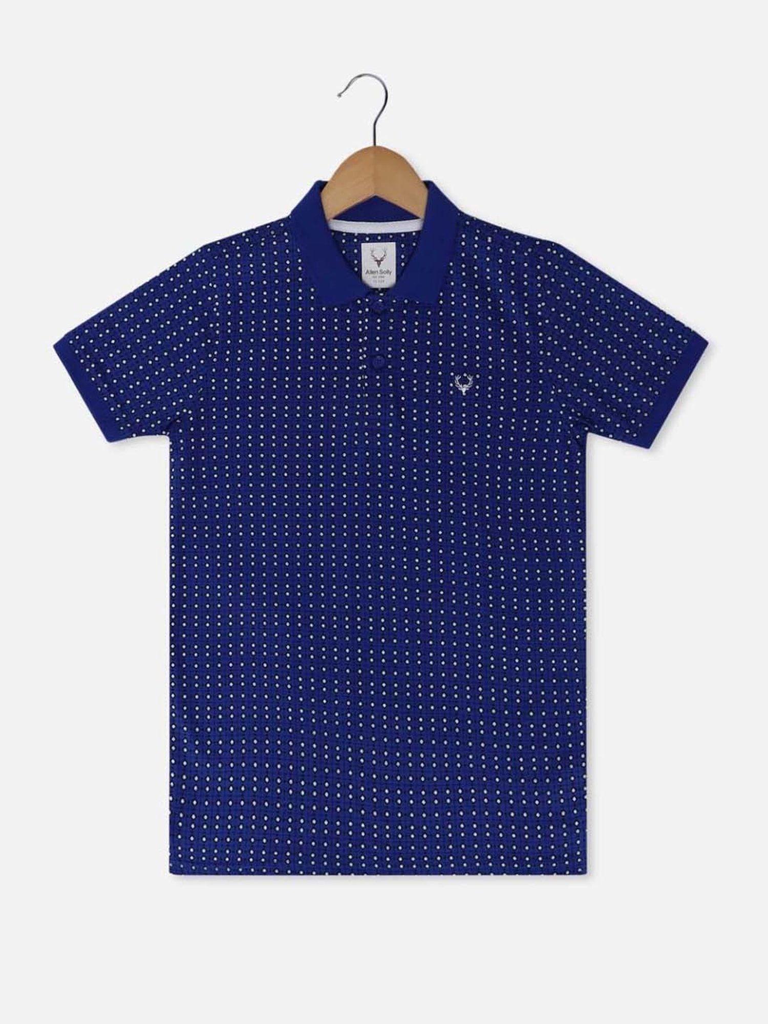 Allen Solly Junior Yellow Logo Print Polo T-Shirt