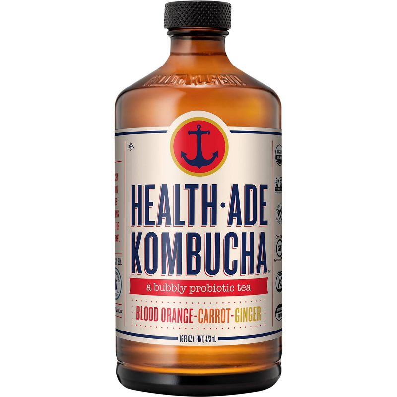 Health-Ade Organic Vegan Blood Orange Carrot Ginger Kombucha - 16 fl oz