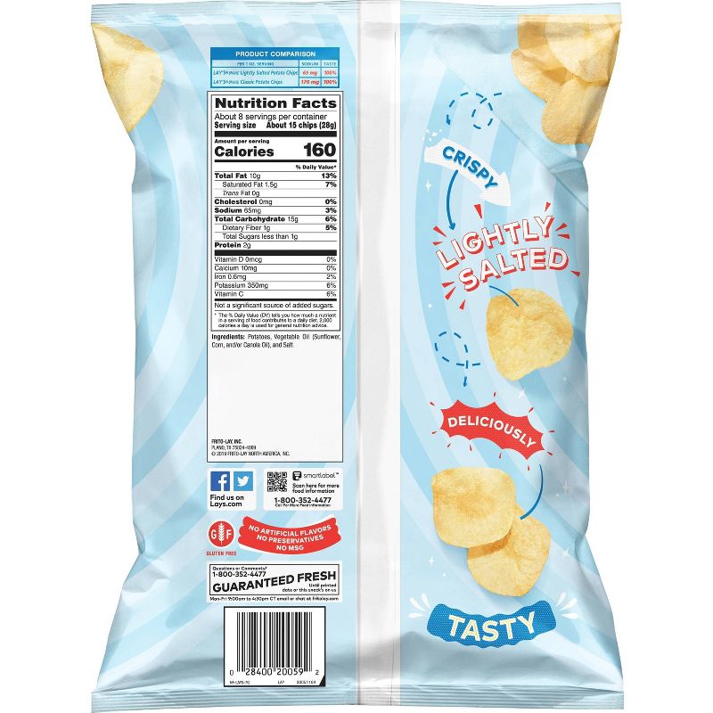 Lay's Lightly Salted Classic Potato Chips - 7.75oz