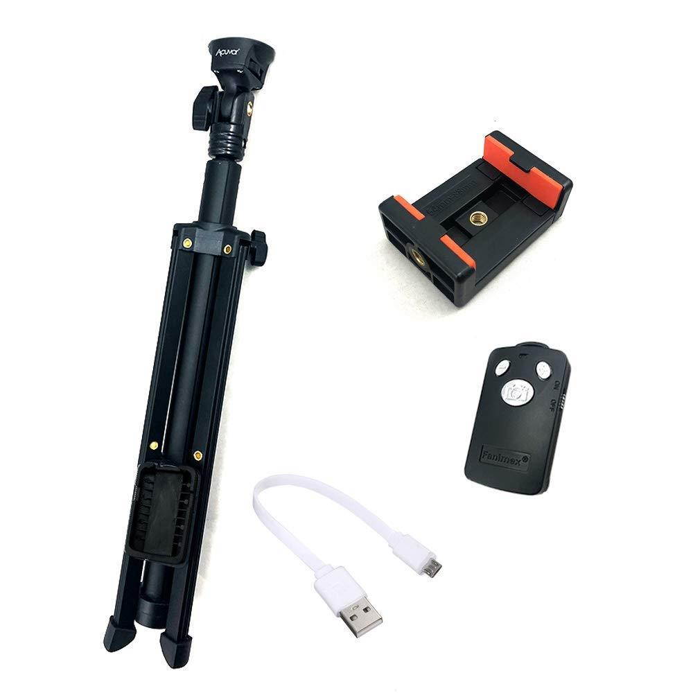 Acuvar 54" Inch Aluminum Extendable Monopod Tripod/Selfie Stick with Universal Smartphone Mount + Wireless Remote Control Camera Shutter for All Smartphones