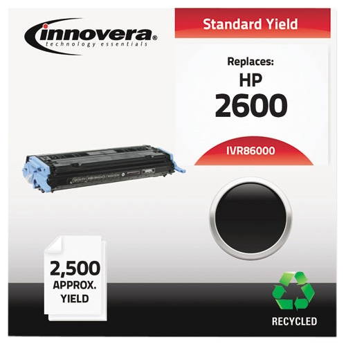 Innovera IVR86000 Black Compatible Remanufactured Q6000A (124A) Laser Toner
