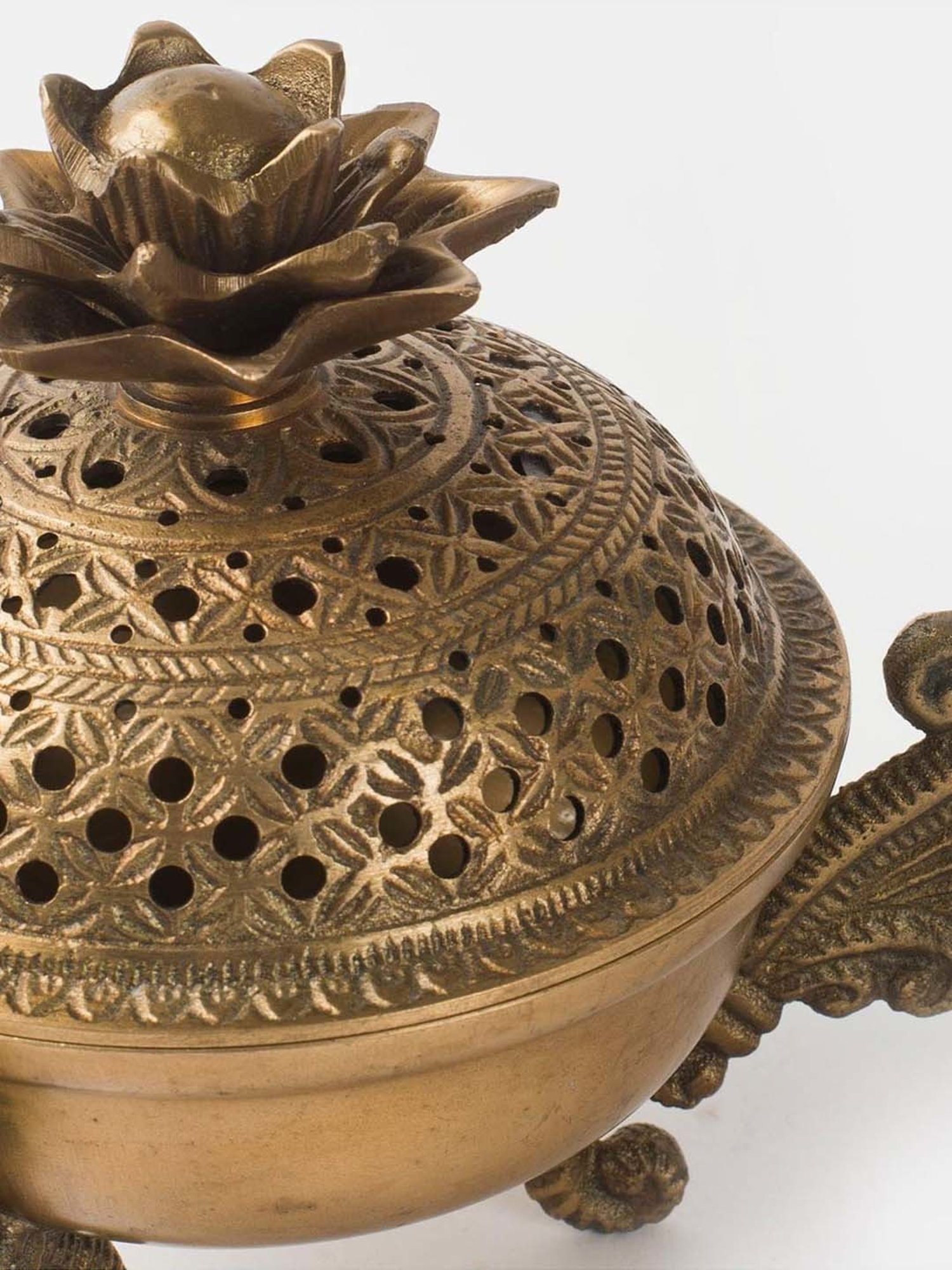 Fabindia Home Mehnoor Golden Metal Fumer