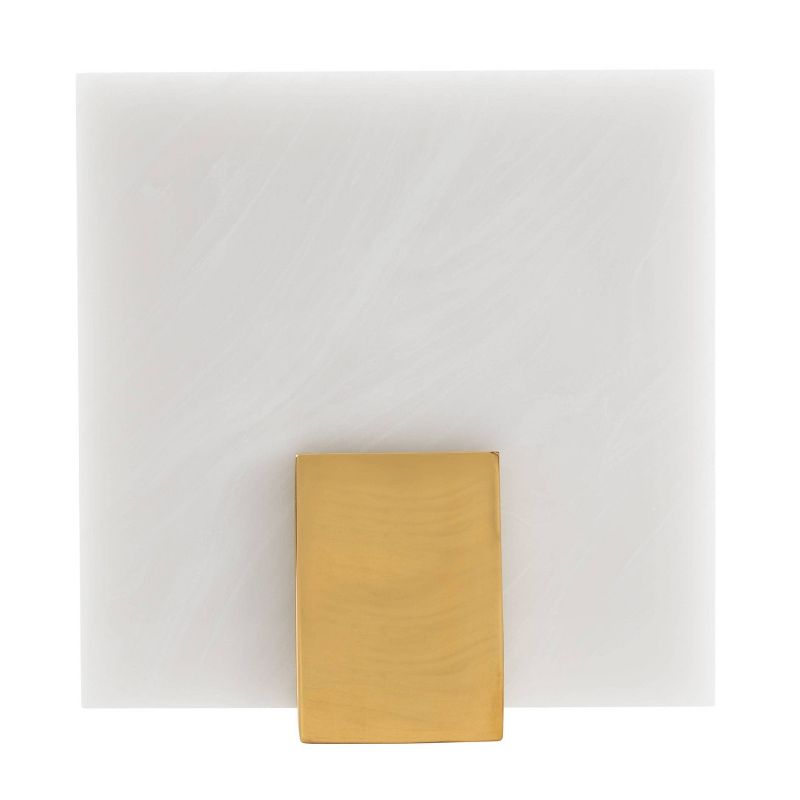 Mars Acrylic Drink Table White/Brass - Safavieh