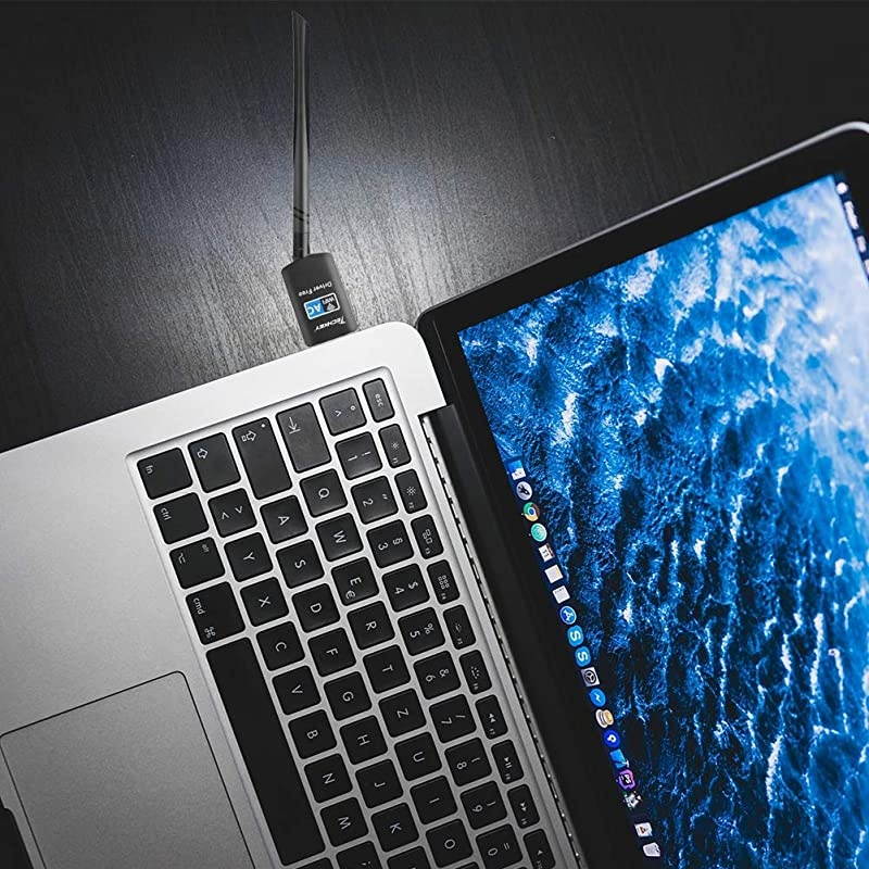 Wifi Adapter 600mbps, Wireless Usb Adapter Dual Band 2.42GHz/5.8GHz Lan Card 802.11ac Network Card for Desktop Laptop PC Support Windows 10 / 8.1 / 8 / 7 / XP / Vista