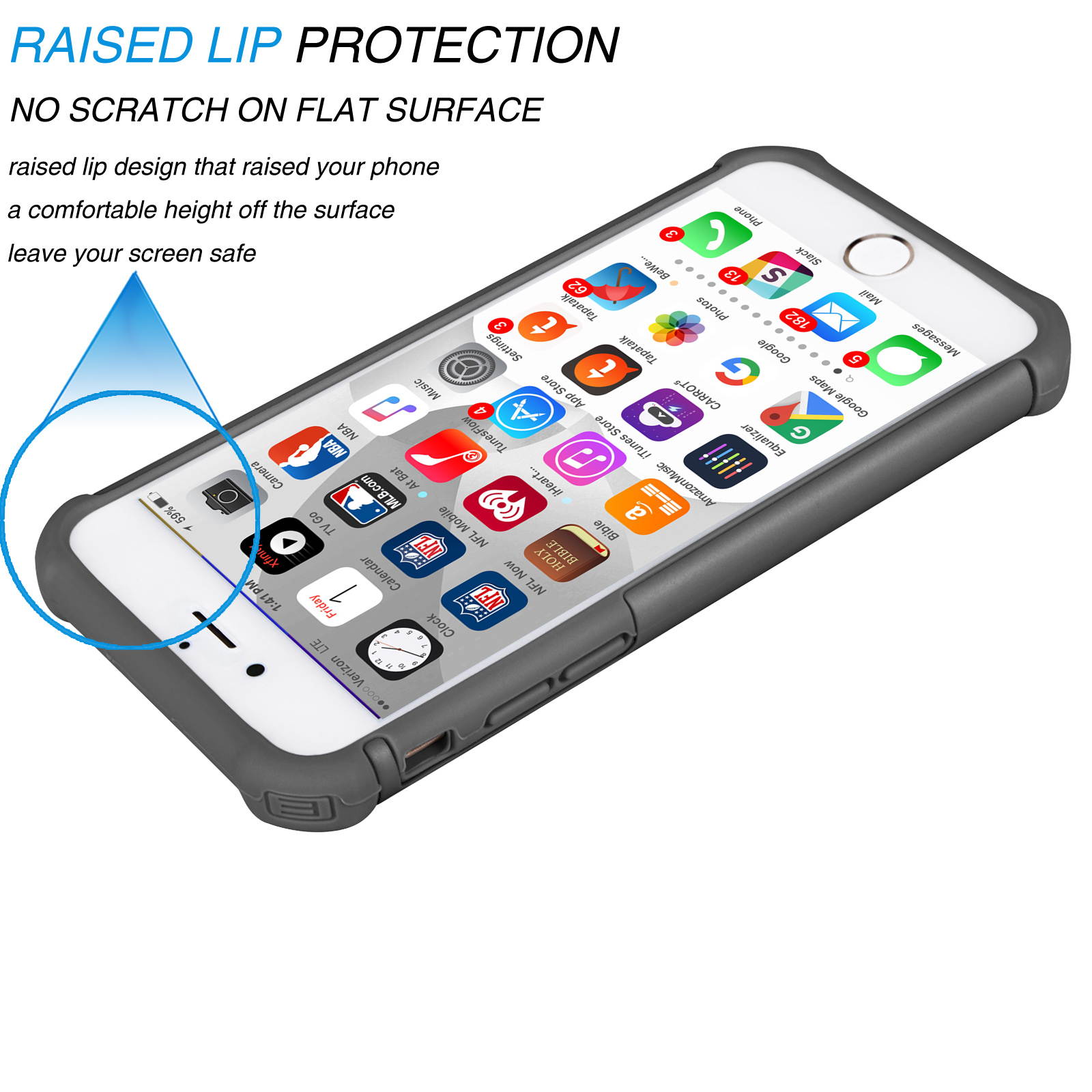 Tekcoo for iPhone 8 Case/iPhone 7 Cute Case, [Tmajor] Shock Absorbing Cases [Blue] Hybrid Bumper Sturdy Defender Rugged Cases Cover Plastic Outer & Rubber Silicone Inner