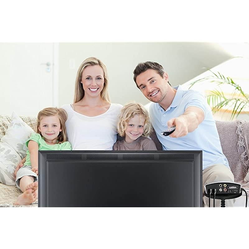 Digital Converter Box for TV, Antenna, HDMI and RCA Cable - Complete Bundle to View, Record HD Channels Instant or Scheduled Recording, 1080P HDTV, HDMI Output and 7 Day Program Guide