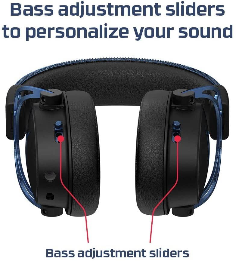 HyperX Cloud Alpha S - PC Gaming Headset, 7.1 Surround Sound, Adjustable Bass, Dual Chamber Drivers, Breathable Leatherette, Memory Foam, and Noise Cancelling Microphone - Blackout (HX-HSCAS-BK/WW)