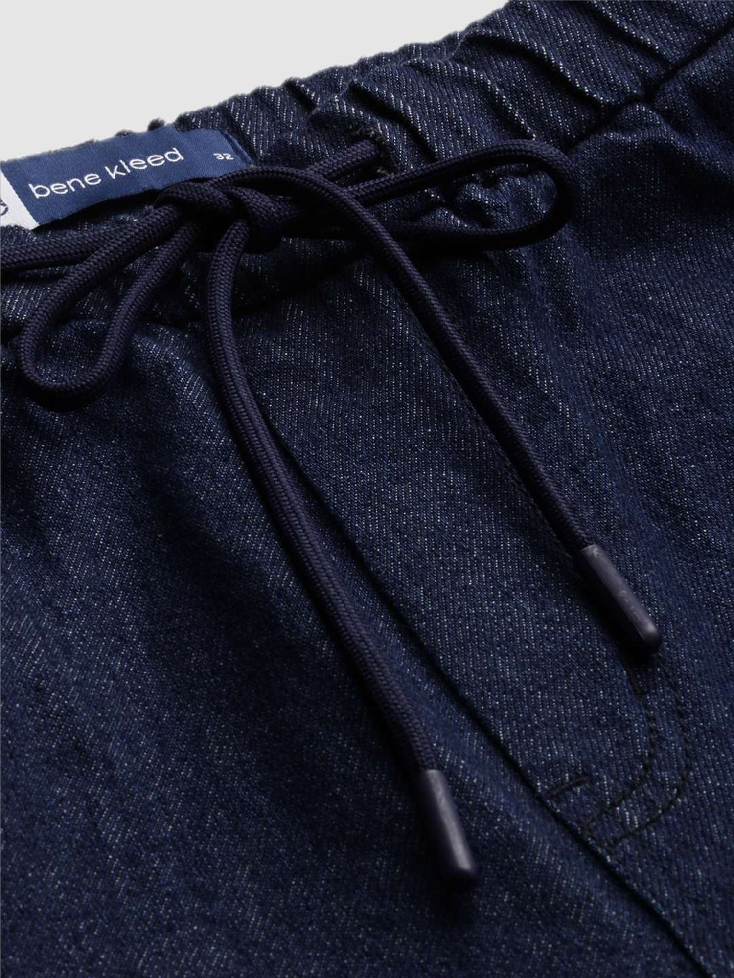 Bene Kleed Navy Cotton Regular Fit Shorts