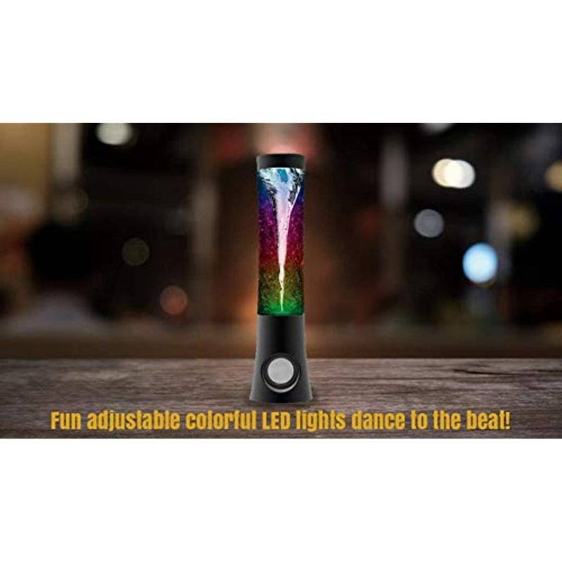 ART+SOUND Vortex Tornado Wireless Speaker, LED Light Show, Portable, Bluetooth, 7 LED Light Patterns, Hi-Fi Bass, Powerful Sound, HandsFree, Audio-Auxiliary, for Home or Outdoors, Rechargeable, Black