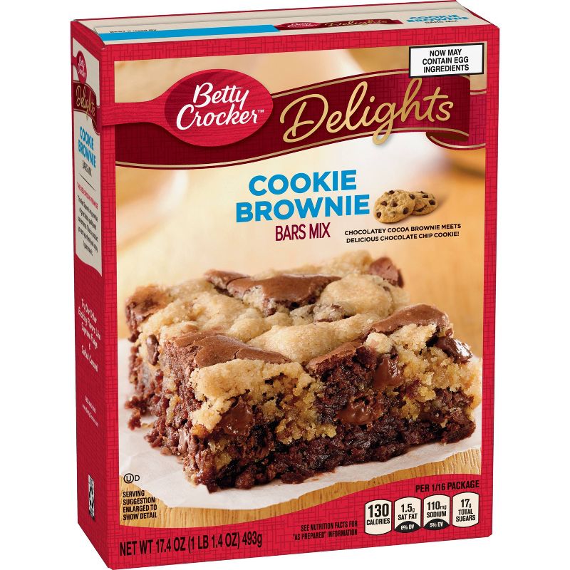 Betty Crocker Cookie Brownie Bars Mix - 17.4oz