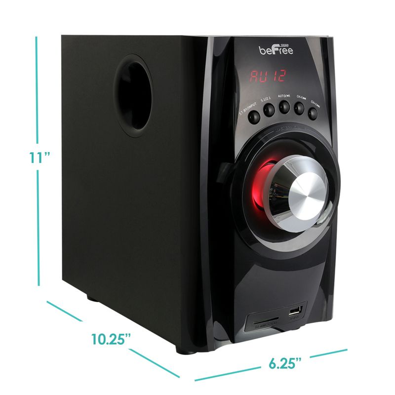 beFree Sound Bluetooth Speaker System with USB and SD Slots