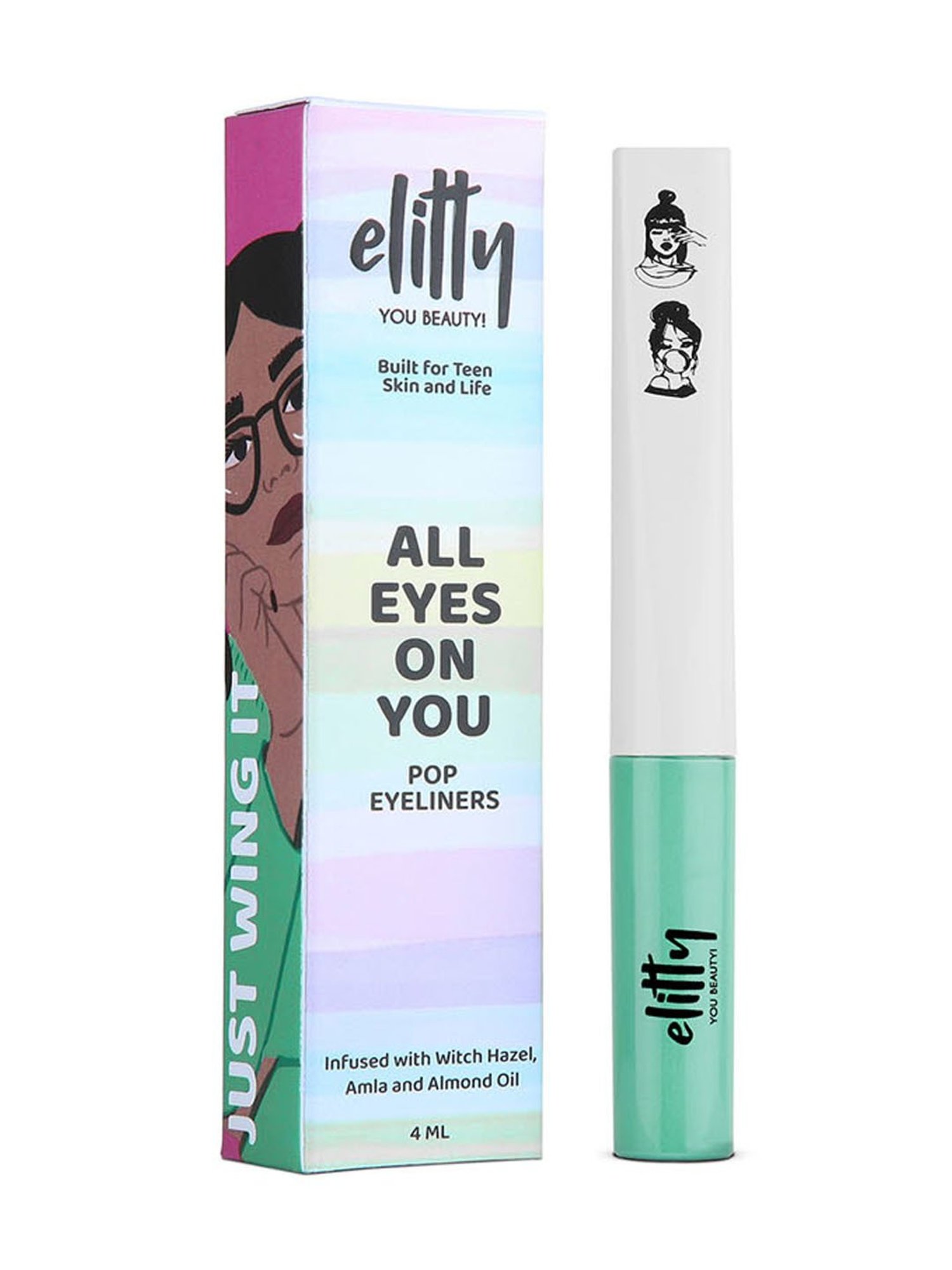 Elitty All Eyes on You Pop Eyeliner - High Maintenance (Matte Cyan Green) - 4 ml