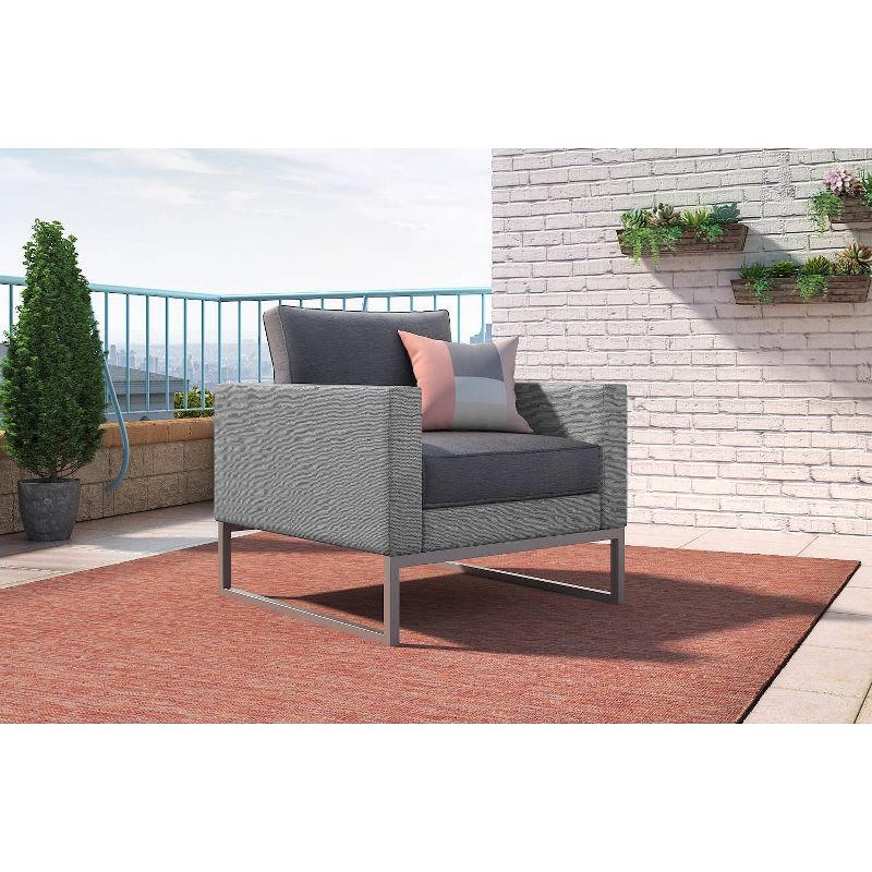Tropez Mesh Outdoor Arm Chair - French Gray - Adore Decor