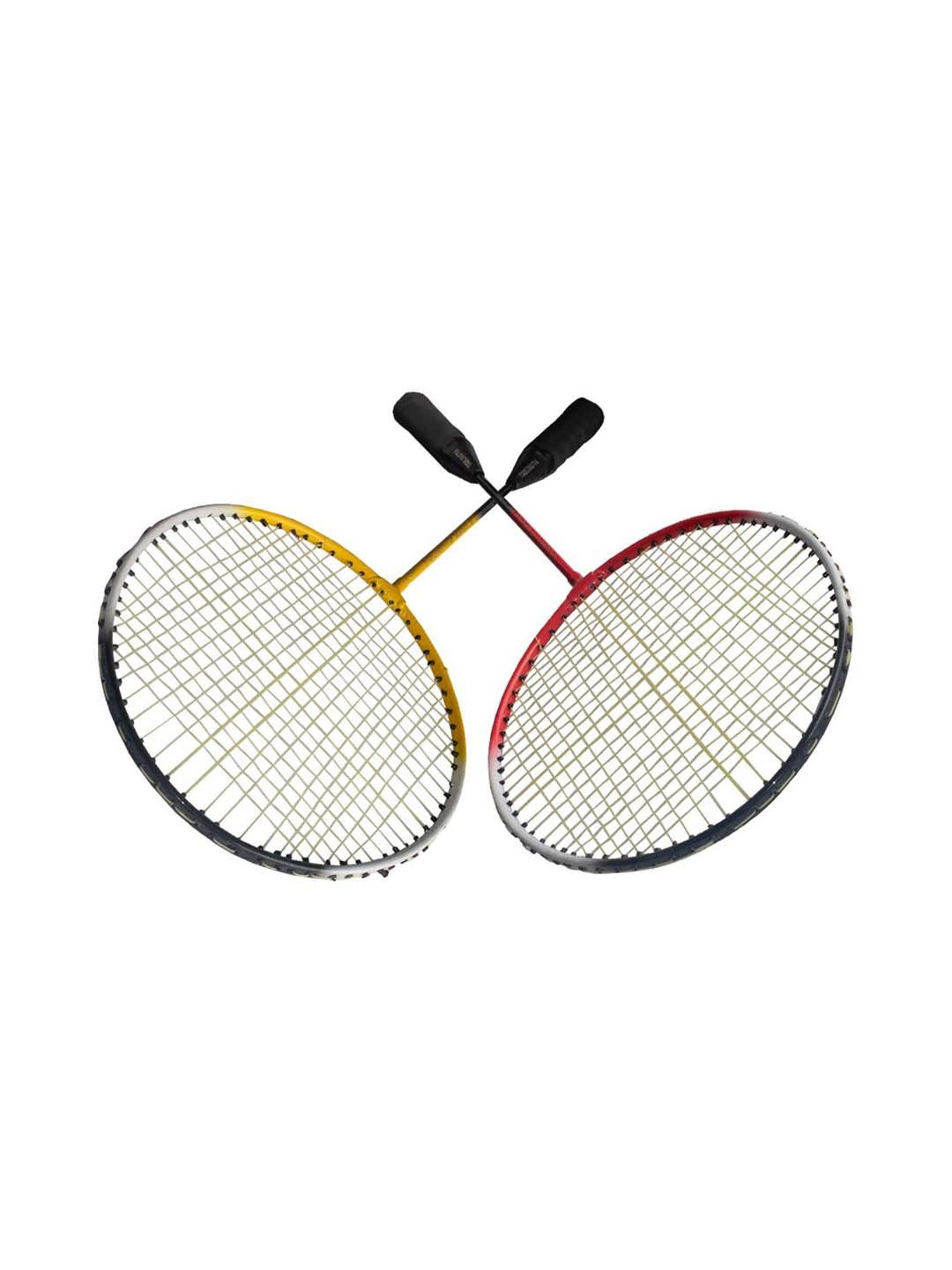 Triumph Multicolored Badminton Racquets with Shuttlecock for Adults (Set of 2)