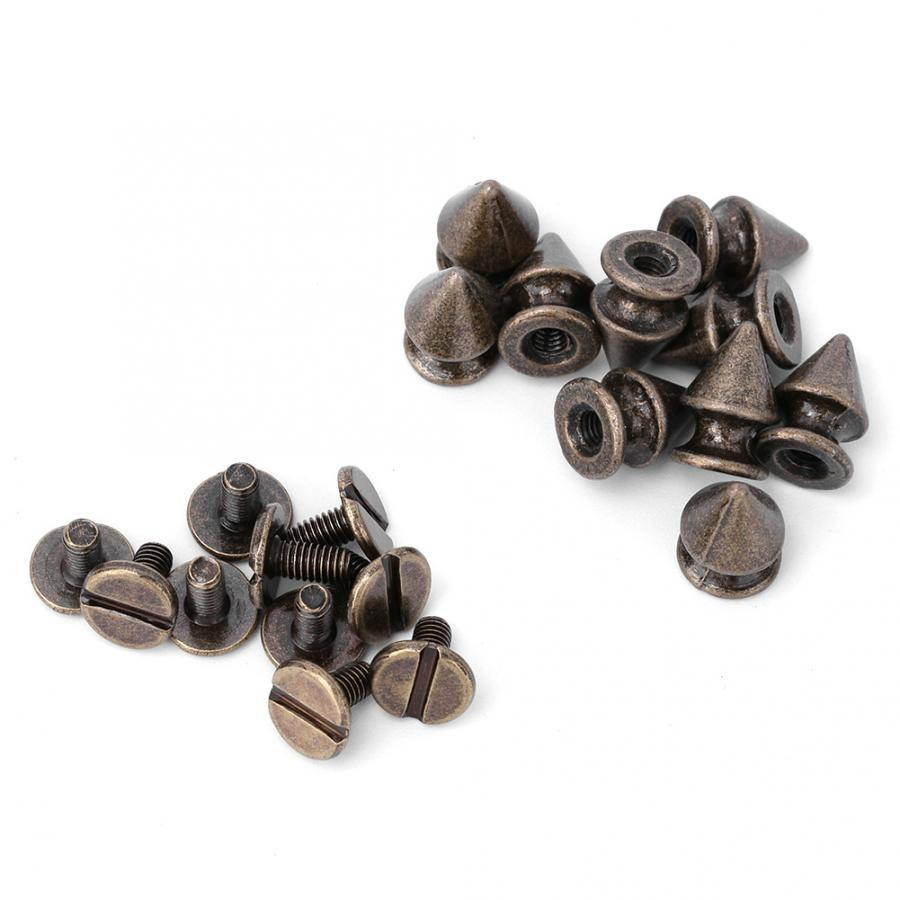 Nail Polish Studs And Spikes For Clothes 50pcs 8*12mm Fashion Metal Bullet Rivet Spikes & Cone Studs For Leather DIY Accessory