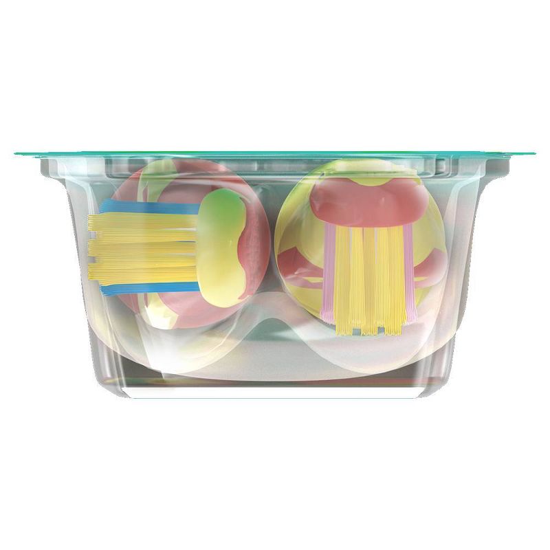 hum kids by Colgate Smart Manual Toothbrush Replacement Pack - Extra Soft Bristles - Yellow & Coral - 2ct