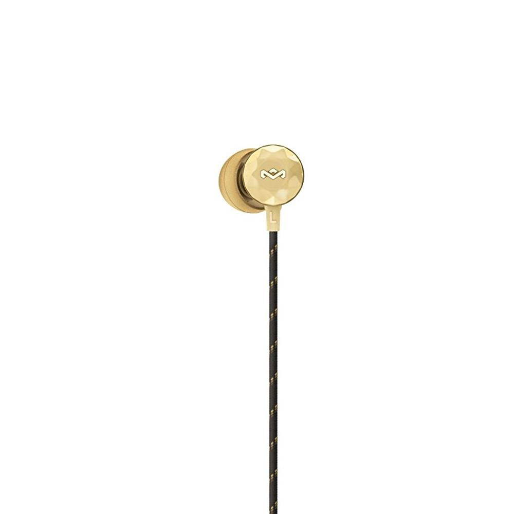 House Of Marley Nesta In-Ear Wired Headphones with Mic, Gold, EM-FE033-GD