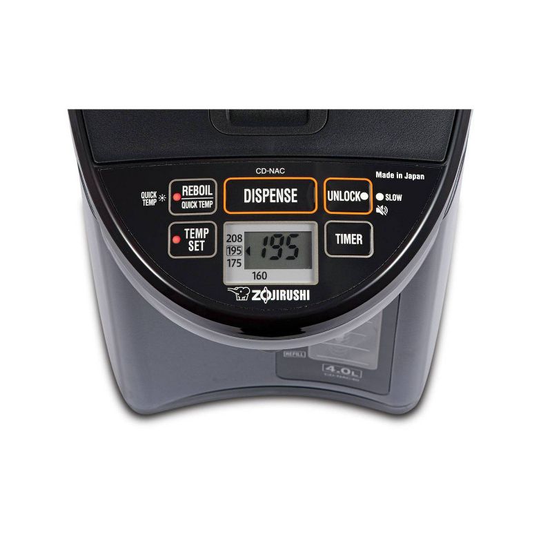 Zojirushi CD-NAC40BM Micom Water Boiler & Warmer - Metallic Black