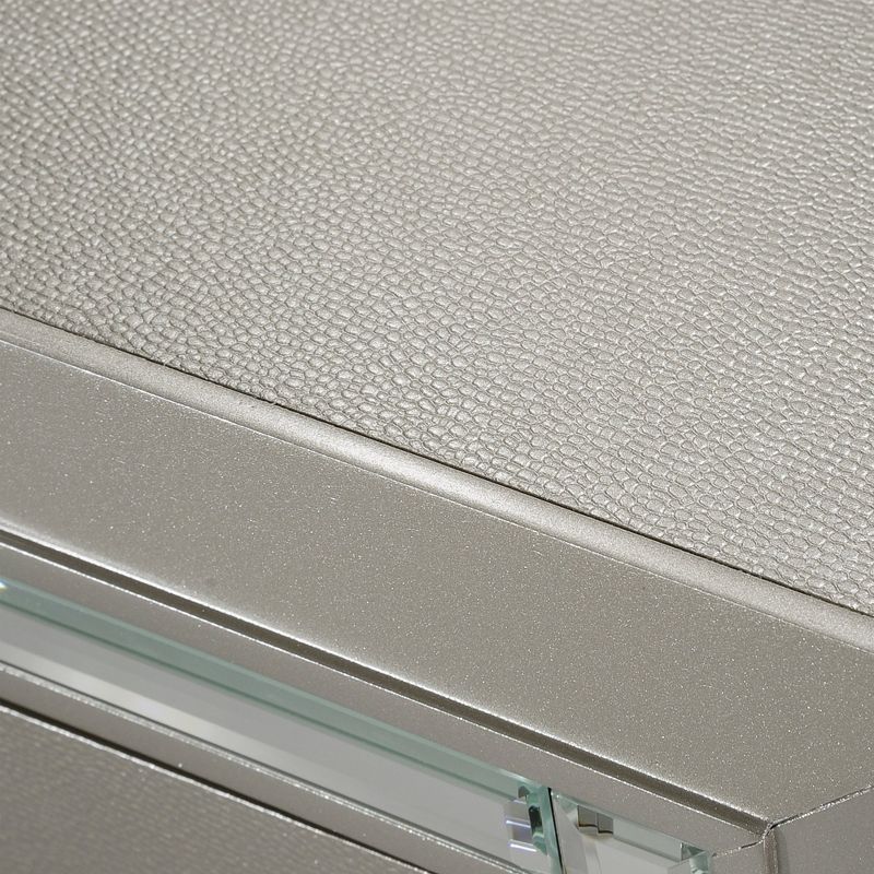 6pc King Glamour Platform Storage Bedroom Set Champagne - Picket House Furnishings