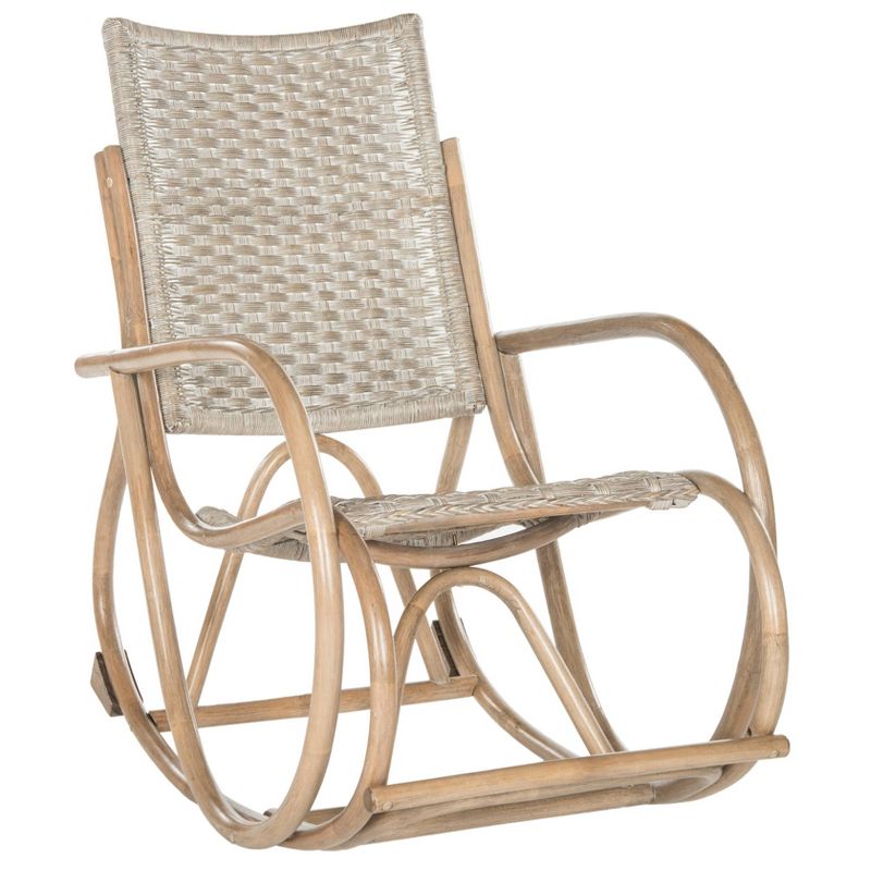 Wooden Rocking Chair Brown - Benzara