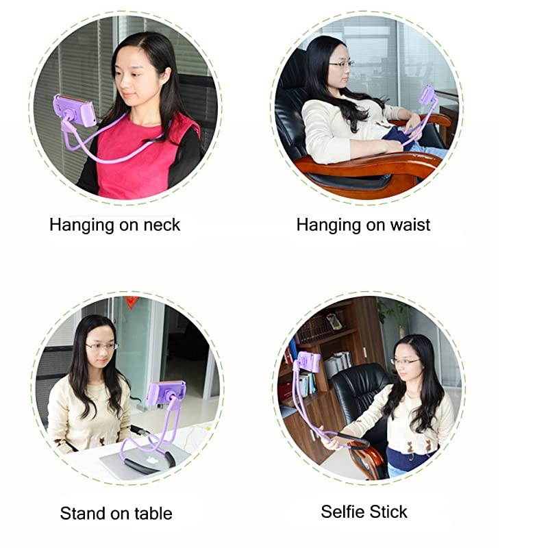 Lengthen Version] Cell Phone Stand - 27.6''/70cm Mobile Phone Tablet Flexible Clip Bracket Stand Phone Support