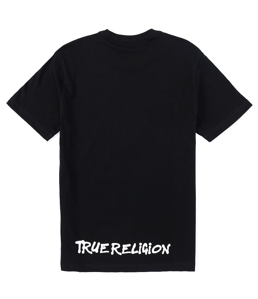 True Religion Buddha Metallic Logo Short-Sleeve Graphic T-Shirt