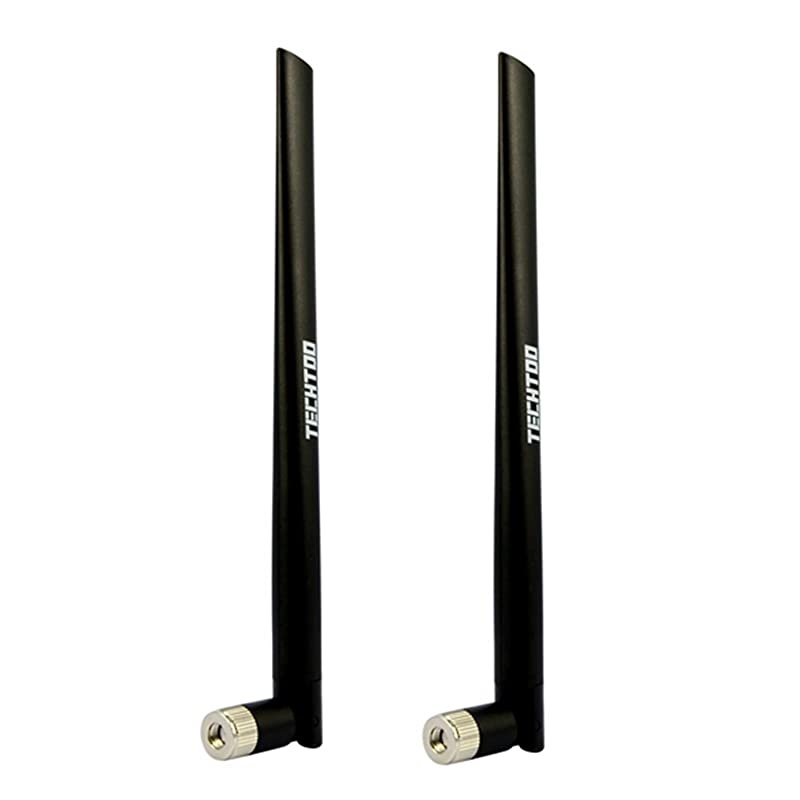 WiFi Antenna Dual Band 7dBi 2.4GHz/5.8GHz with RP-SMA Connector for Wireless Network Router USB Adapter PCI Card IP Camera DJI Phantom Wireless Range Extender FPV UAV Drone (Black 2-Pack)