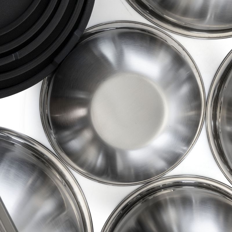 MegaChef 5 Piece Multipurpose Stackable Mixing Bowl Set with Lids