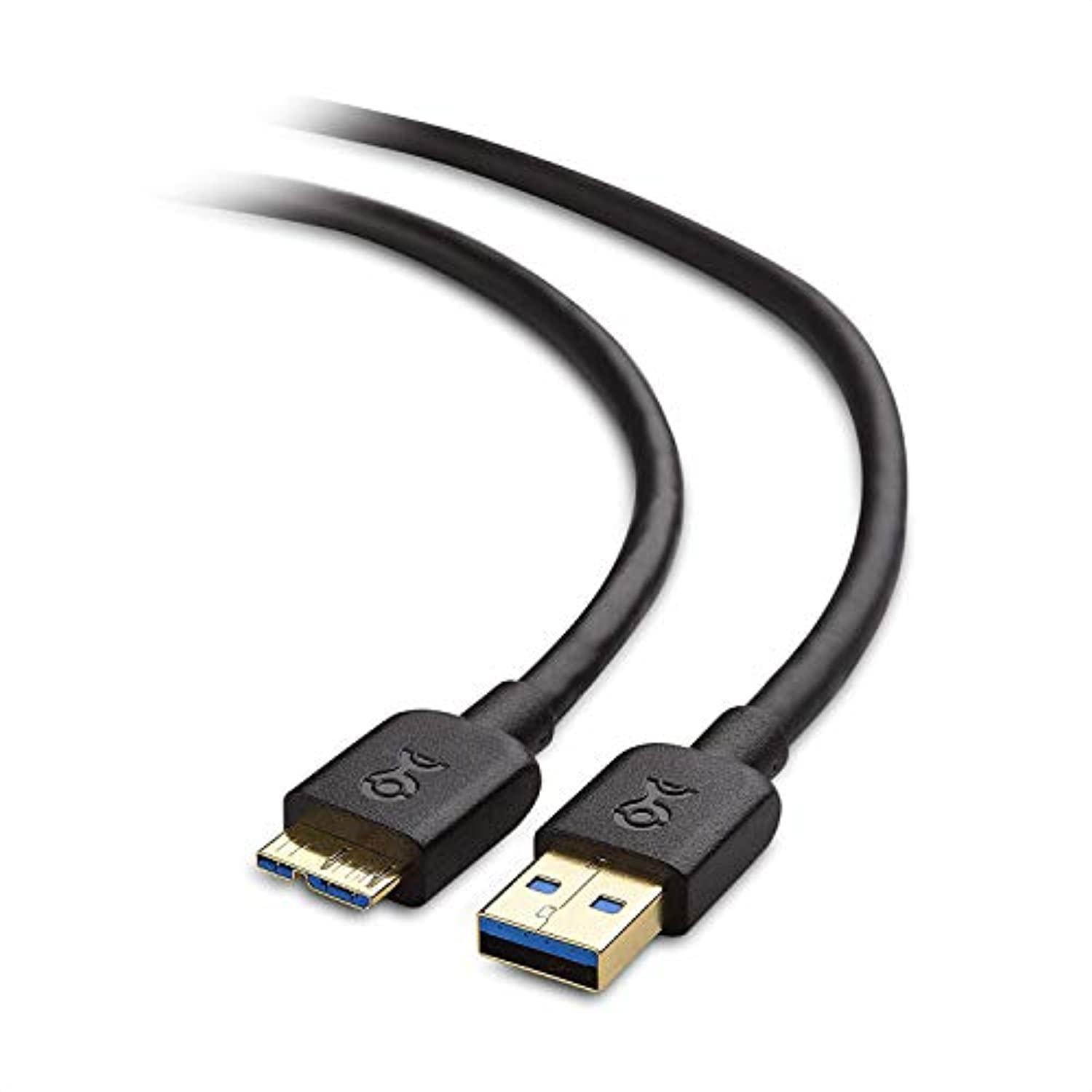 Cable Matters SuperSpeed USB 3.0 Type A to Micro-B Cable in Black 10 Feet