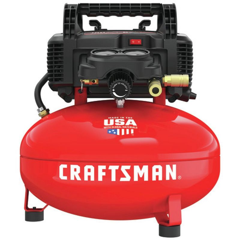 Craftsman CMEC6150R 0.8 HP 6 Gallon Oil-Free Pancake Air Compressor