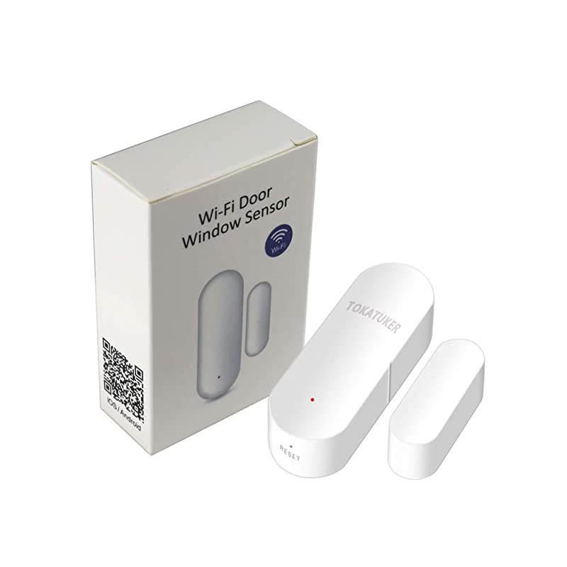 WiFi Door Alarm Sensor Wireless Security Window Open Alert Compatible with Tuya or Smart Life APP MC400