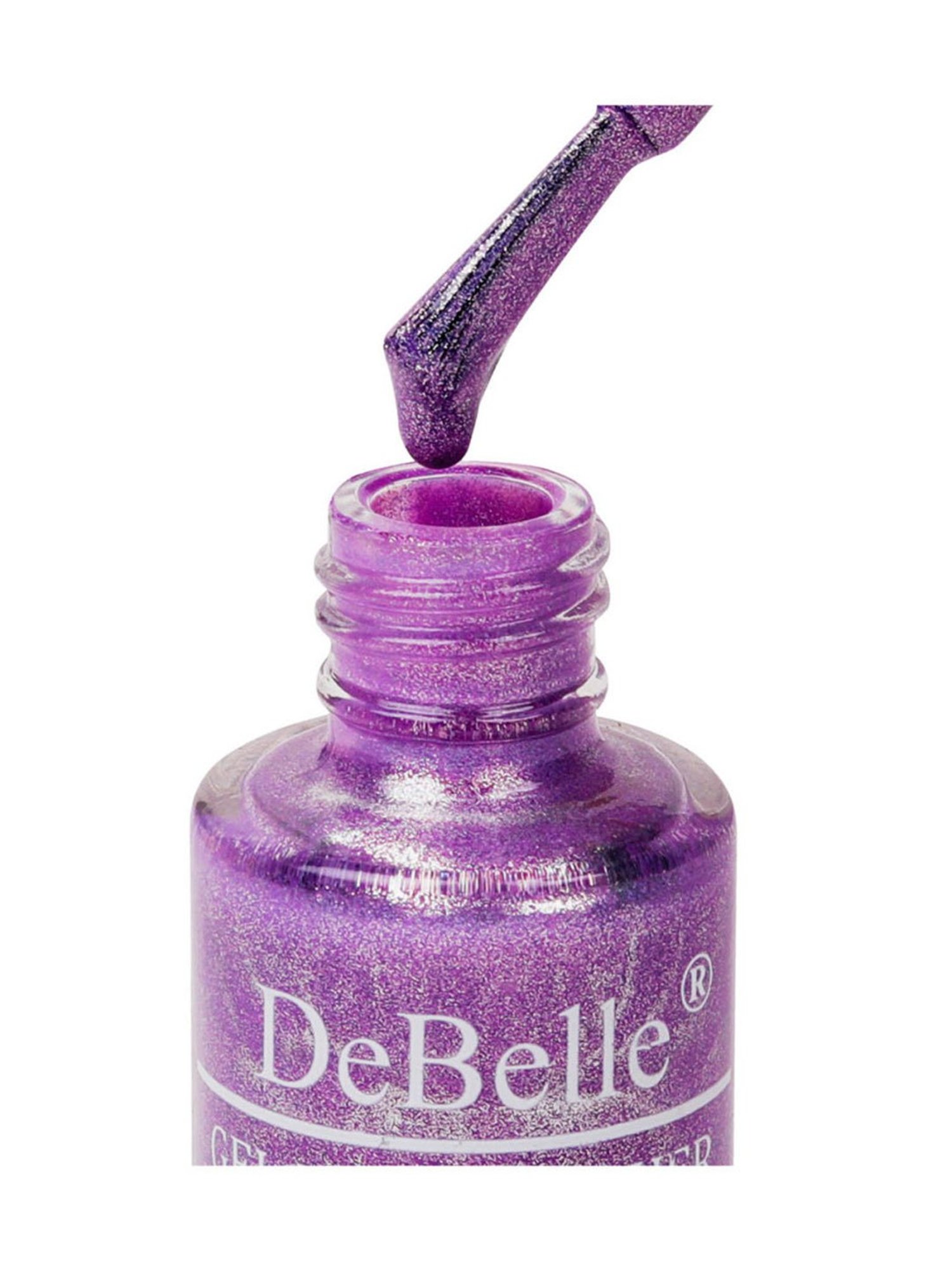 DeBelle Gel Nail Lacquer Hello Hannaah (Light Purple with Gold Micro Shimmer) - 6 ml