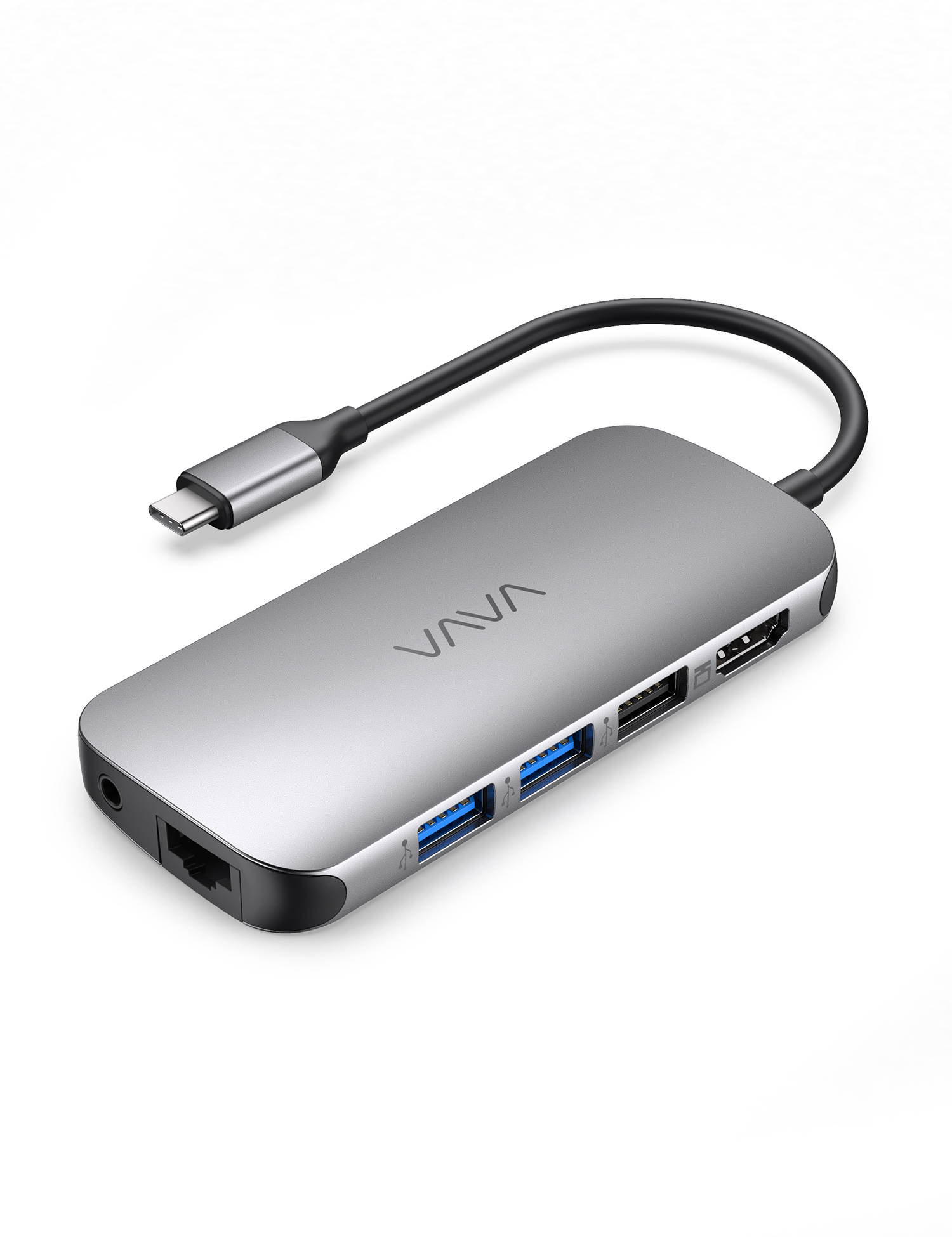 VAVA 9-in1 USB-C Hub with 4K HDMI Adapter 100W PD Charging USB 3.0 SD 3.0 / TF 3.0 Card Reader 1000Mbps Ethernet Port for MacBook Air / Pro USB-C Laptop Smartphone Tablets 3.5mm Audio Port