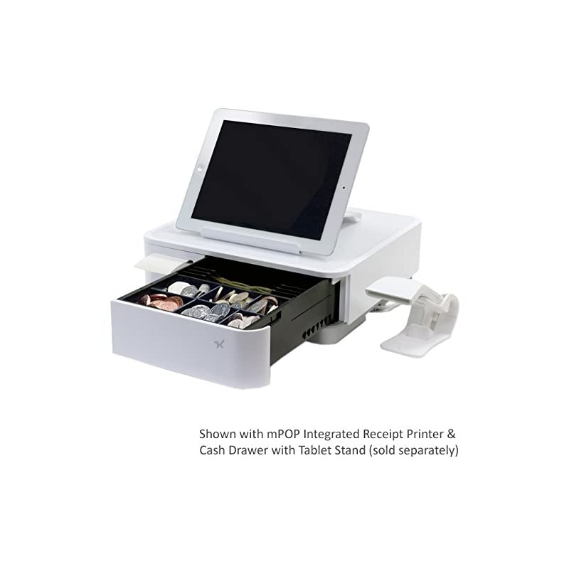 mPOP Handheld USB 1D Barcode Scanner with Stand - White