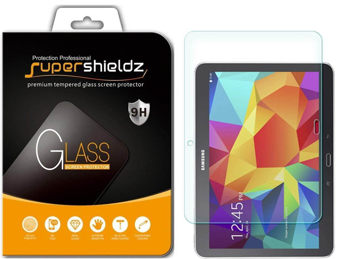 Supershieldz for Samsung Galaxy Tab 4 10.1 inch Tempered Glass Screen Protector, Anti-Scratch, Anti-Fingerprint, Bubble Free, Lifetime Replacement Warranty