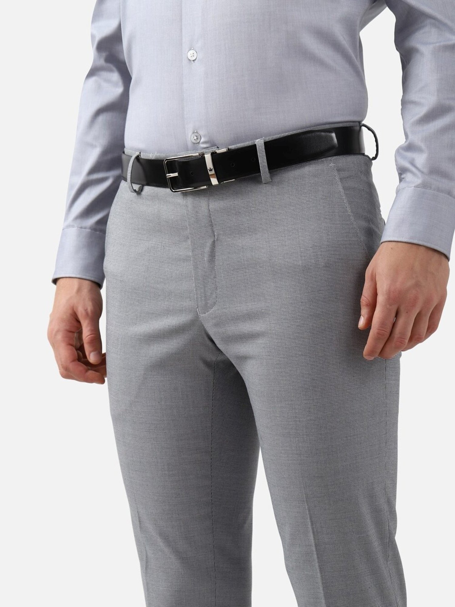 Louis Philippe Brown Leather Solid Reversible Belt