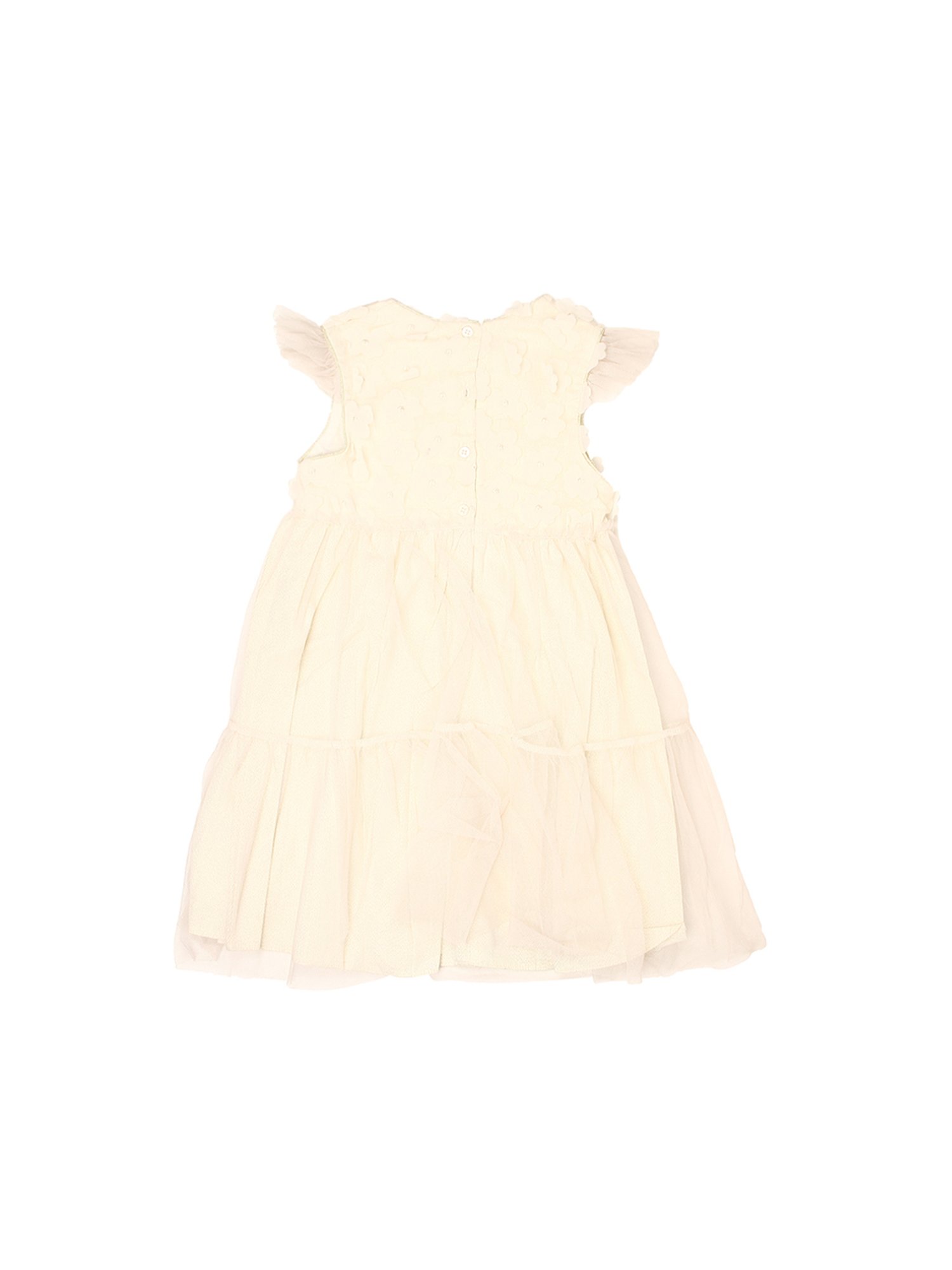 Mothercare Kids Cream Self Design Dress