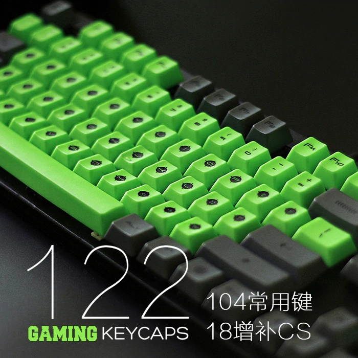 122 Keys Tiger Gaming Custom Edition PBT Dye Sublimation Keycap Cherry Height Mechanical Keyboard Key Cap For CSGO