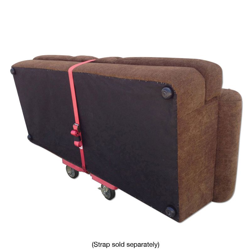 Snap Loc 1,500 lb Capacity All Terrain E Track Dolly Red, Heavy Duty 6 in Solid Rubber Swivel Caster Wheels