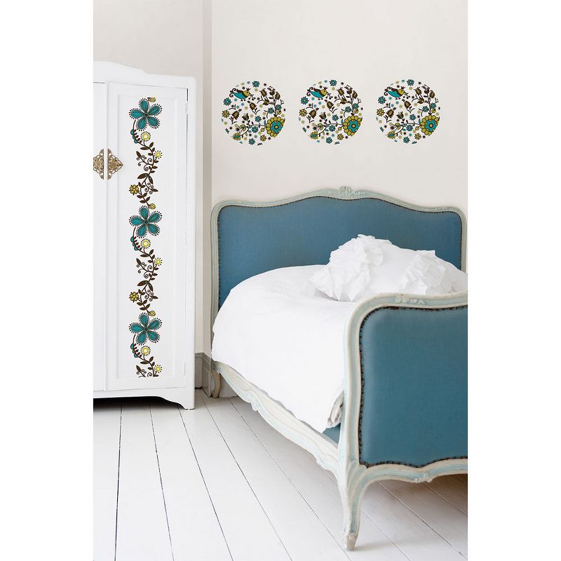 Anya Dots Floral Circle Wall Accent Stickers - Wall Pops..