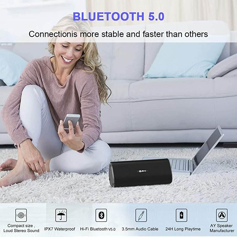 Portable Bluetooth 50 Speakers 30W Louder HD Stereo Sound with Richer Bass Waterproof IPX7 TWS Microphone Durable Wireless Speaker 24H Pltime for OutdoorsCamping BeachTravelHome Party