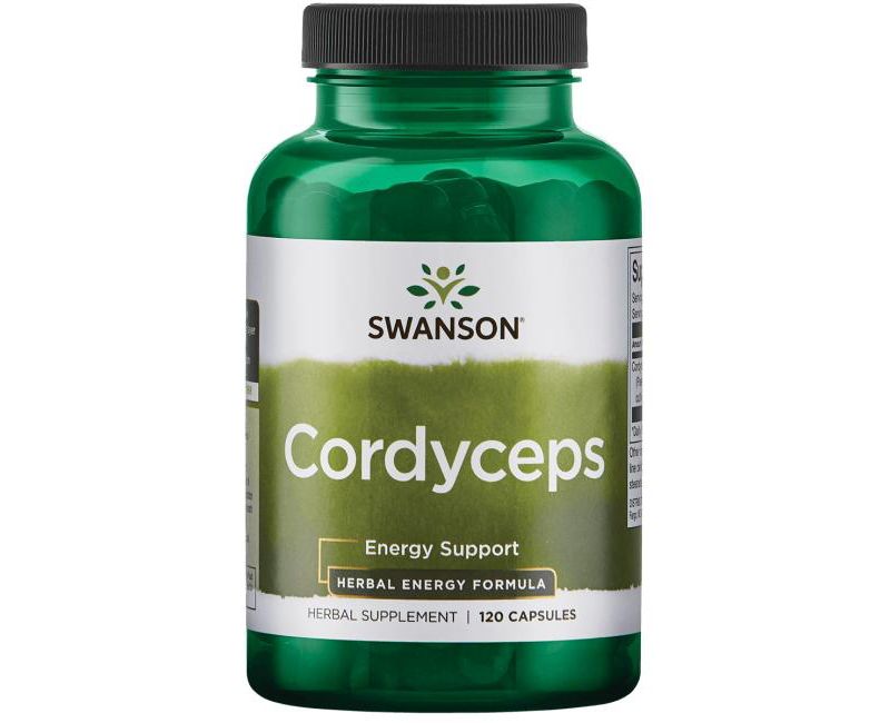 Swanson Cordyceps Mushroom Mycelia Extract - Energy Support 600 mg 120 Capsules