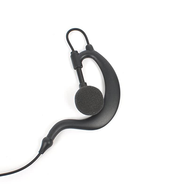 G Shape Soft Ear Hook Earpiece Headset 35mm Plug Ear Hook Listen Only Ham Radio EarpieceHeadset  TC617 ReceiverListen Only Earpiece for 2Way Motorola Icom Radio Transceivers