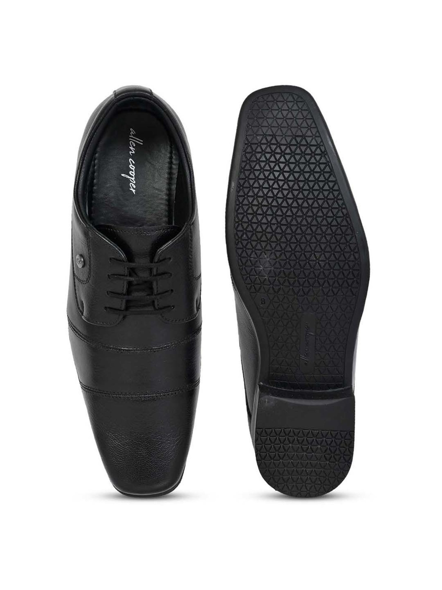 Allen cooper Men's Black Derby Shoes