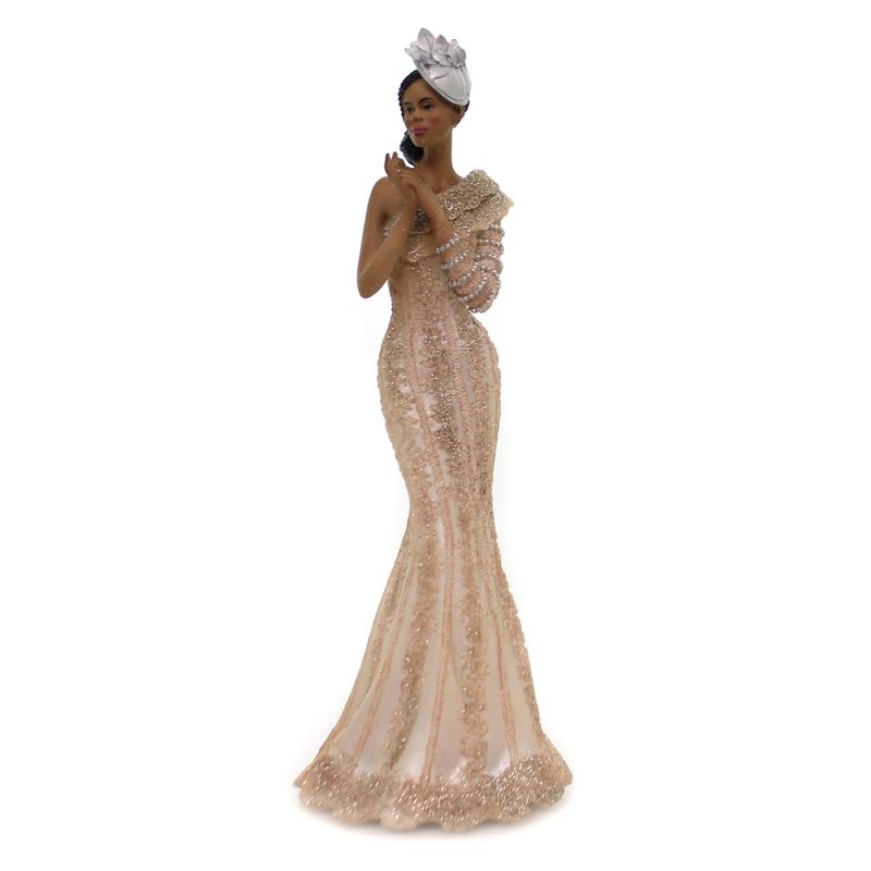 Black Art 13.0" Virtuous Figurine Solt Pink Evening Gown  -  Decorative Figurines
