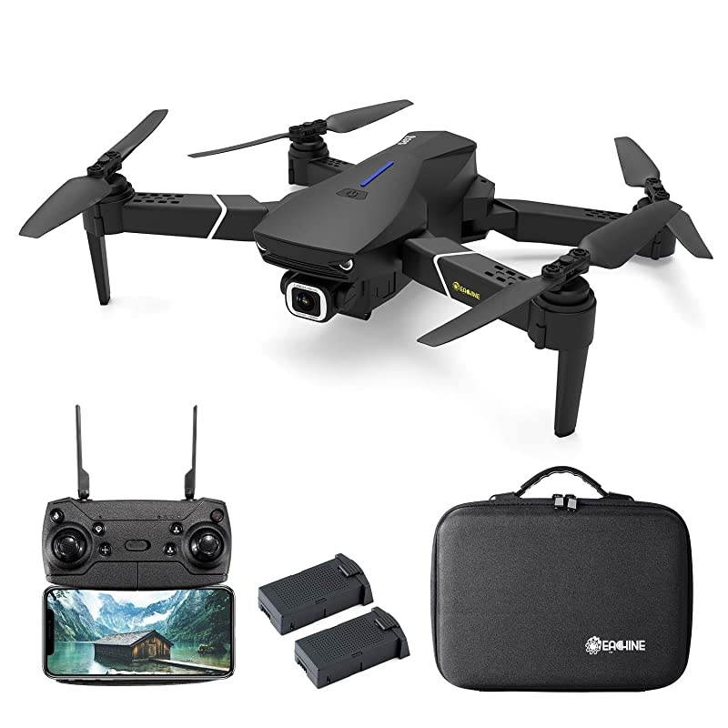 E520S GPS Drone with 4K Camera for Adults, 5G WiFi FPV Live Video GPS Return Home 32mins Flight Time Follow Me RC Professional Quadcopter for Adults Carrying Case and Two Batteries