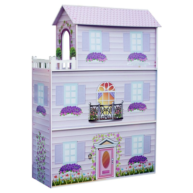 Teamson Kids Fancy Mansion Doll House With 13pcs Furniture