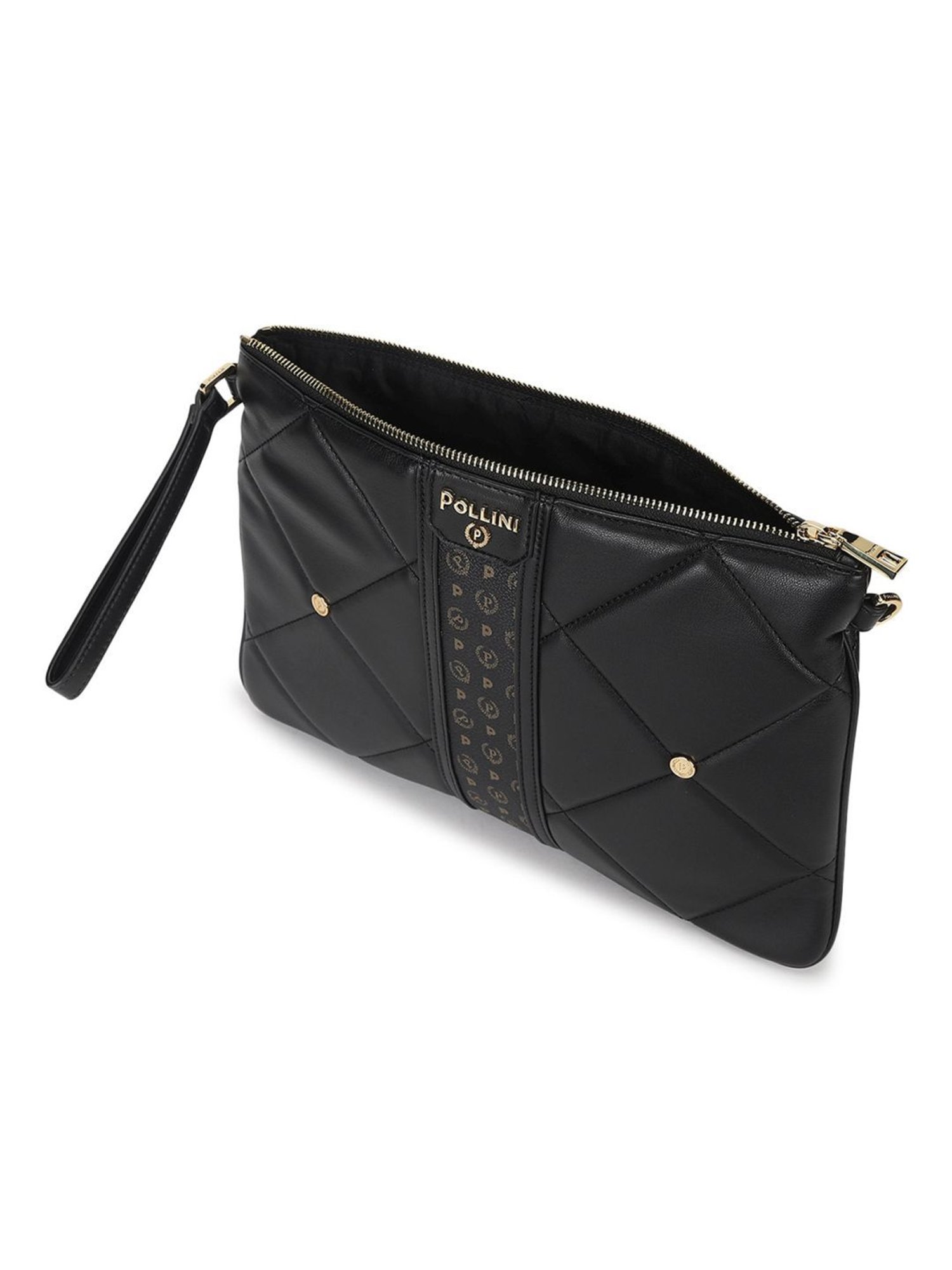 Pollini Black Quilted Small Shoulder Bag